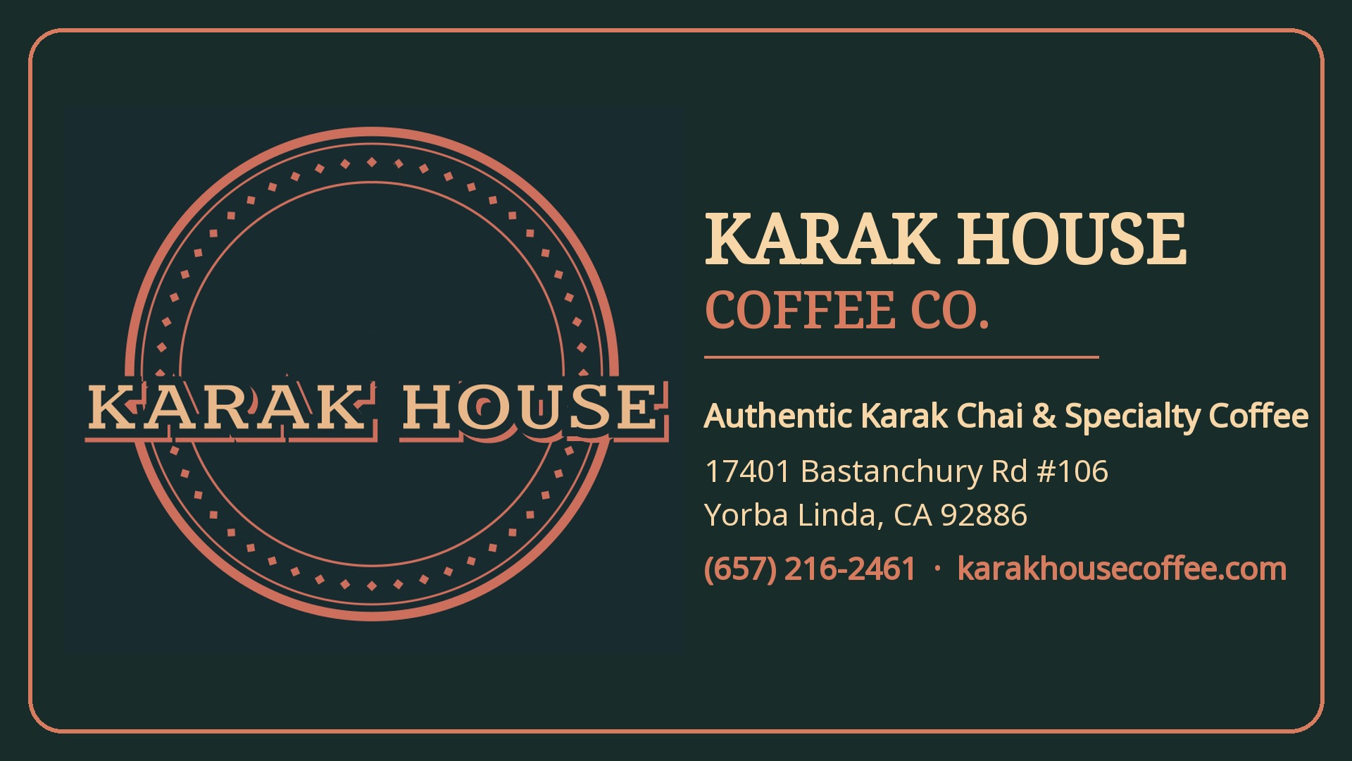 Karak House Coffee Co. logo